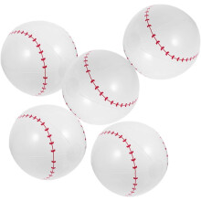 5 aufblasbare Baseball-Strandbälle für Erwachsene, robust, für Pool, Sommersport, Geburtstagsfeiern und Outdoor-Aktivitäten