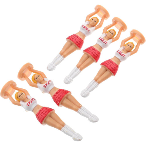 5 tee da golf in plastica con design da cheerleader per uomo e donna, leggeri