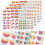 4sheets Rainbow Face Stickers Pride Stickers Self Adhesive for Party Craft Project 2