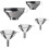 5pcs Multi-purpose Small Funnels Liquid Dispensing Tools Stainless Steel Reusable Easy to Use Mini Funnel Kit 1