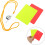 4 Sets Soccer Referee Kit with Red and Yellow Cards and Training Whistle 8