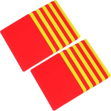 Juego de 10 tarjetas de árbitro de fútbol, rojas y amarillas, de PVC, multifuncionales, para árbitros deportivos.
