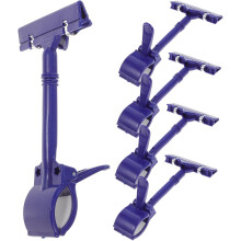 5 Stück Kunststoff-Schildhalter für Marktstände, Einzelhandelsbedarf, Preisschildclips, Doppelkopfclips