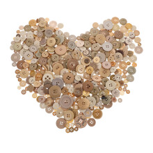 1Zak Ronde Beige Resin Knopen Voor Jas, Shirts En Trui