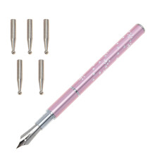 1Set Nagelpen Met Stiptools Voor Manicure, Roestvrij Staal, Kleurrijk