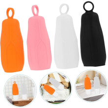 4pcs Silicone Travel Bottle Covers Elastic Protective Sleeves