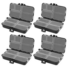 4Stbait Storage Box Zwart PVC Voor Visspullen Georganiseerd