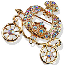 1Retro Broche Pin Dames Hoed En Goudkleurige Accessoires
