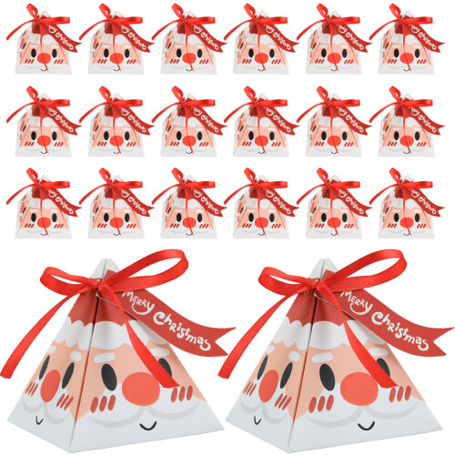 50St Kerst Geschenkdozen Wit Karton Met Printpatroon