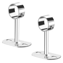 2St Duurzame Metalen Closet Pole Houders Voor Thuis En
