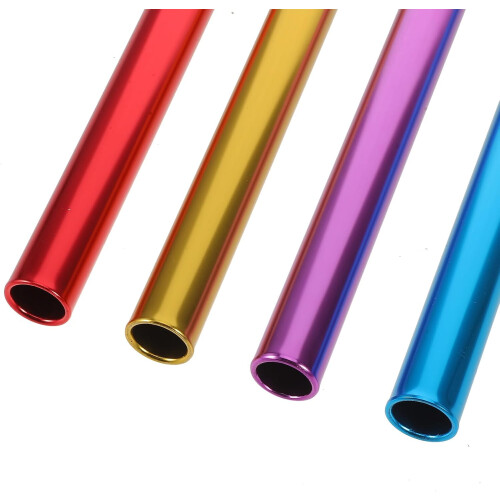 Set di 4 bastoncini da corsa in lega di alluminio da 2,7 cm, leggeri e multicolore. 2