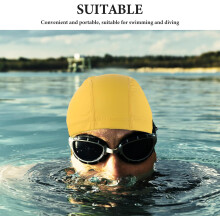 wasserdichte und atmungsaktive Badekappen für Erwachsene, elastische, große Nylon-Schwimmkappen mit rutschfester Oberfläche