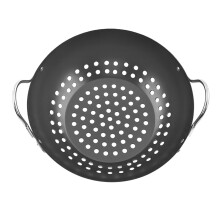 1Professionele Drainerende Grill Wok, Roestvrije Multifunctionele Mand
