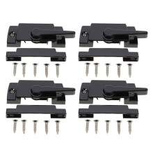 4St Zwarte Window Lock Stopper Met Klemontwerp, Kindveilig