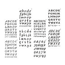 8St Kalligrafie Sjablonen Letters En Cijfers Voor En
