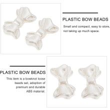 Bowknot Spacer Beads Earrings Bowknot Material DIY Jewelry Crafting Beads Lightweight Plastic Pearlescent Finish