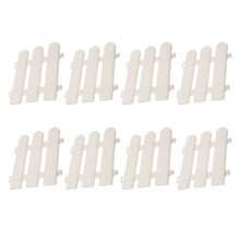 8St Decoratief Wit Plastic Tuinhek Voor Pad & Bloembed