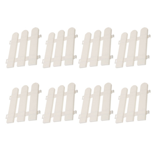 8St Decoratief Wit Plastic Tuinhek Voor Pad & Bloembed