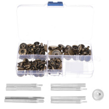 40Sets Kledingknopen En Leren Klinknagels Set Voor Jeans