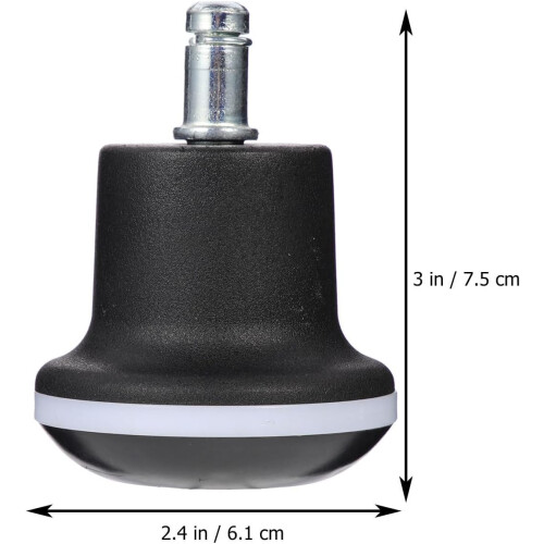 4pcs Multi-Function Chair Casters Replacement Feet Elevated Office Desk Chair Wheels Anti-Slip Fixed Stoppers 2