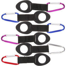 Lot de 6 mousquetons robustes pour bouteilles d'eau, parfaits pour les voyages.