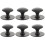 6St Dresser Knobs Zelfklevend Zwarte Aluminium Legering 1