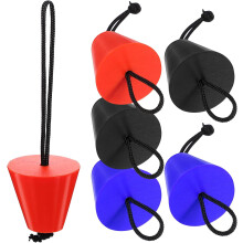 Ensemble de 6 bouchons de vidange en silicone pour kayak : 2 noirs, 2 bleus, 2 oranges