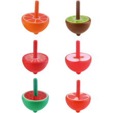 Toupie en bois (lot de 6) - Jeu éducatif pour enfants d'âge préscolaire - Développement de la coordination œil-main