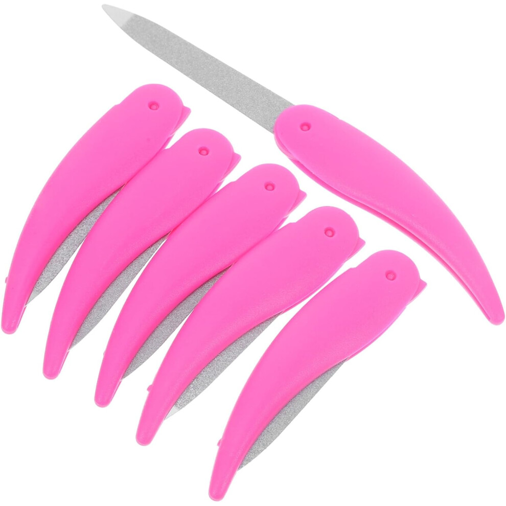 Hkhbjs 6Pcs Stainless Steel Nail Files Polishing Strips For Manicure Nail File And Care Tools