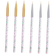6pcs Nail Art Painting Pen Sequined Rods Professional Brush Tools