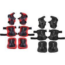 6pcs Sports Protective Gear Set Knee Pads and Elbow Pads for Cycling Skateboard Riding Black Lightweight