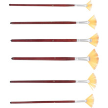 Set di 6 pennelli multifunzione a forma di ventaglio per pittura, artigianato e progetti fai da te.