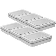 6 stuks ijzeren opbergdozen voor speelkaarten, rechthoekige metalen dozen voor het organiseren van speelkaarten en knutselspullen