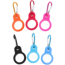 Lot de 6 porte-bouteilles en silicone avec boucle de suspension, idéal pour le camping et les activités de plein air. Clip pratique