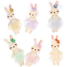 6er-Pack Stoffhasen, weiche Plüschtiere für Jungen und Mädchen, ideal als Ostergeschenk, Heimdeko oder Bastelbedarf