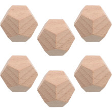 stuks 3 cm onbewerkte 12-zijdige houten blokjes voor doe-het-zelf knutselkubussen, houten spelblokken met afgeronde hoeken