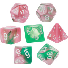 7 dados poliédricos acrílicos para juegos de mesa, dados de múltiples caras para juegos de mesa, dados poliédricos de utilería