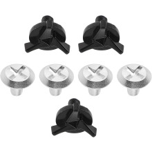 Motorcycle Helmet Screws and Visor Parts 7pcs Set with Black Plastic and Silver Metal Screws