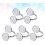 5pcs Adjustable Silver Plated Ring Bases 12mm Inner Diameter Portable Ring Holders 4