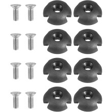 Lot de 8 boucles de guidage pour ligne de kayak avec vis, raccords pour cordage marin en plastique noir Ă fente
