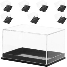 8-teiliges Set Aufbewahrungsboxen für Mineralien und Muschelschalen, rechteckige Kunststoffboxen