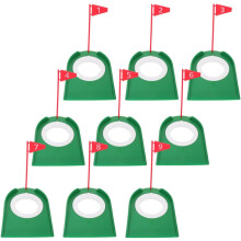 9-osainen golf-puttauskuppisetti numerolipuilla, muoviset harjoitusreikäkupit