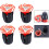4 embouts de guidon rouges en alliage d'aluminium pour VTT 4