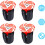 4 embouts de guidon rouges en alliage d'aluminium pour VTT 7