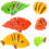 5pcs Wind Up Fish Cartoon Swinging Bathing for Fun Plastic Clockwork Fish Develops 4