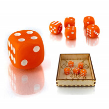 D6 1,1 cm RPG Orange Sekssidet Terning