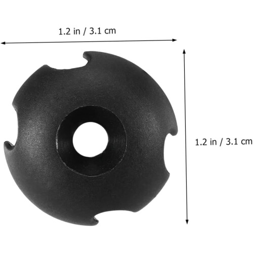 10pcs Black Kayak Elastic Rope Pulling Buckle Screws, Plastic Kayaking Deck Ring Replacement Parts 1