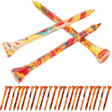 50 tees de golf en bois de 70 mm, porte-balles de golf camouflage et accessoires de parcours