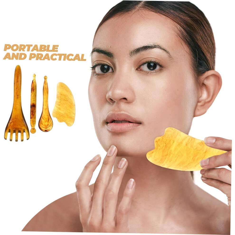 Hkhbjs 4Pcs Facial Massage Massager Tool Set Scalp Massager For Gua Sha Board Foot Massage Tool