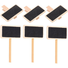 50 Mini-Tafelklammern aus Holz mit Stäben, kreative Notiz- und Fotohalter